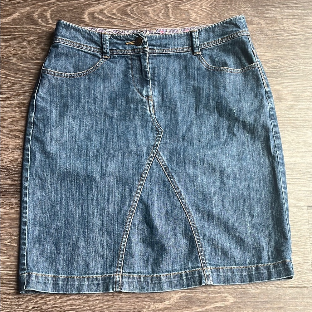 Boden Denim Pencil Skirt Knee-Length Casual